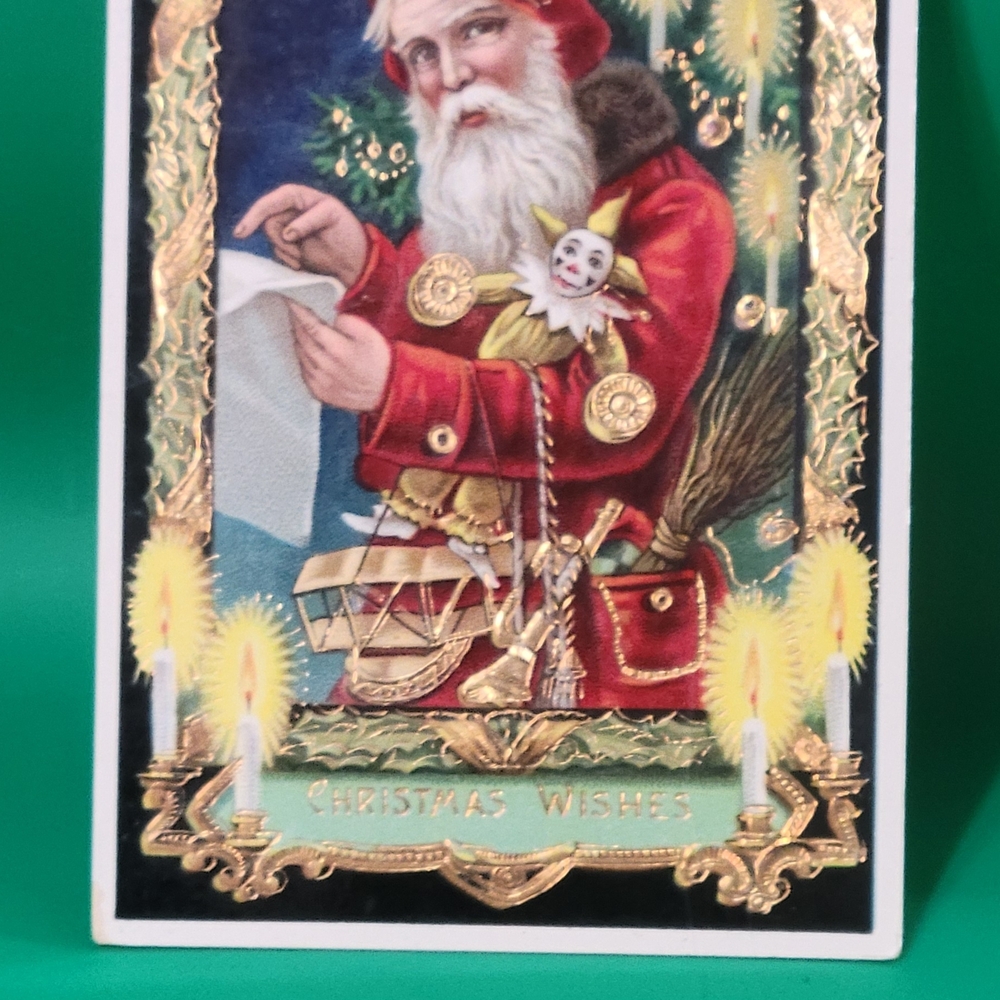 Antique christmas postcard unused